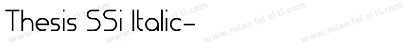 Thesis SSi Italic字体转换
